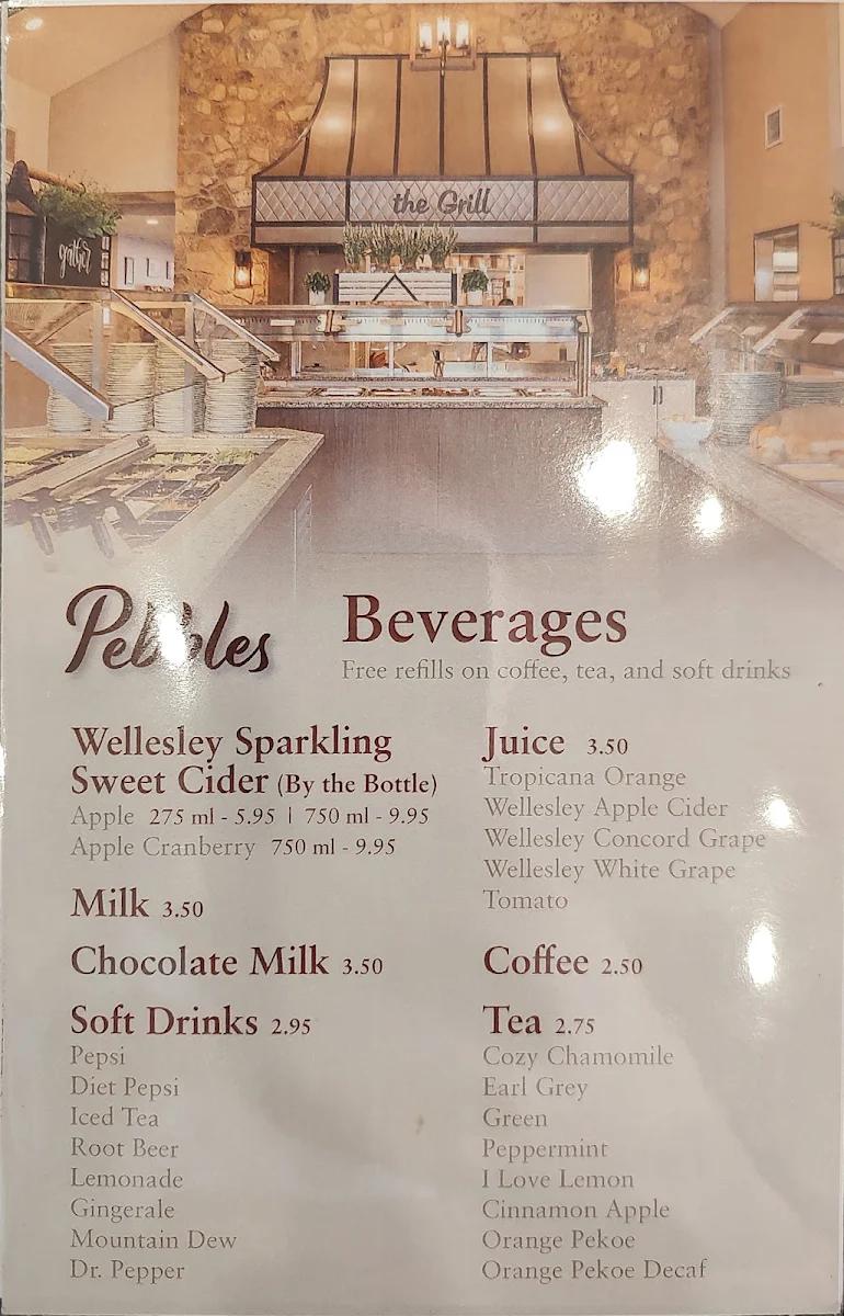 Menu, Pebbles Family Buffet
