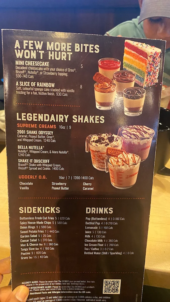 Menu, The WORKS Craft Burgers & Beer