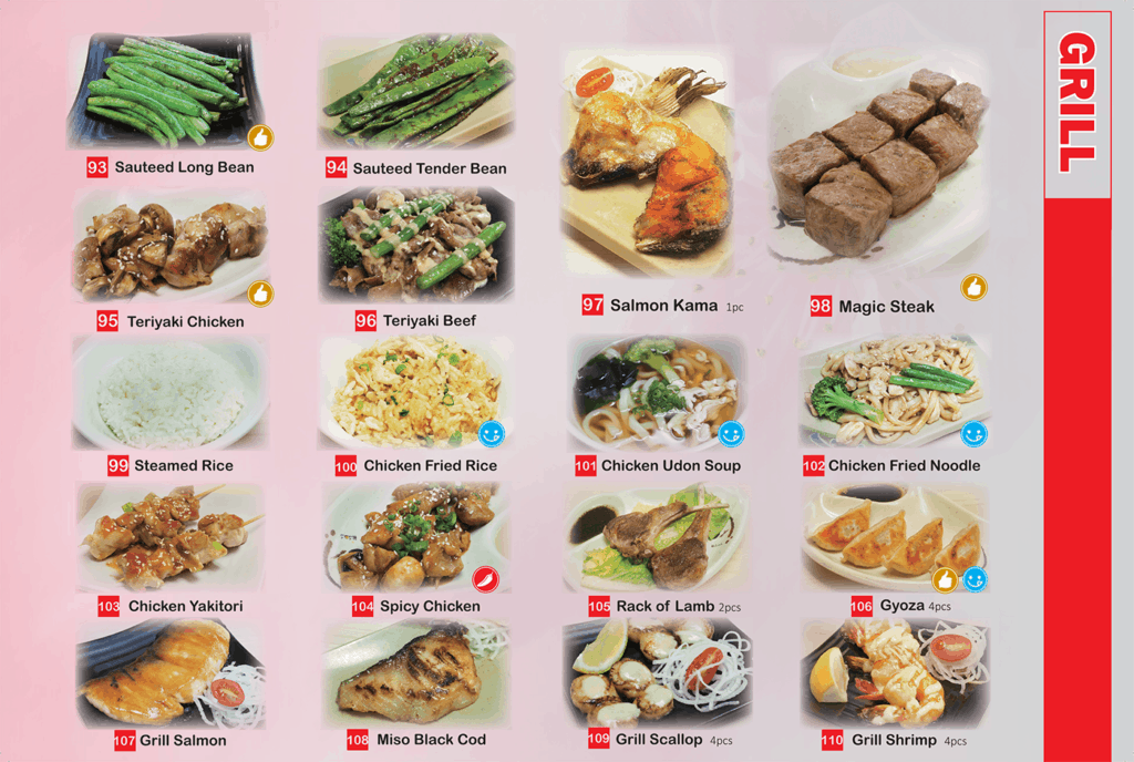 Menu, Kinjo Sushi & Grill