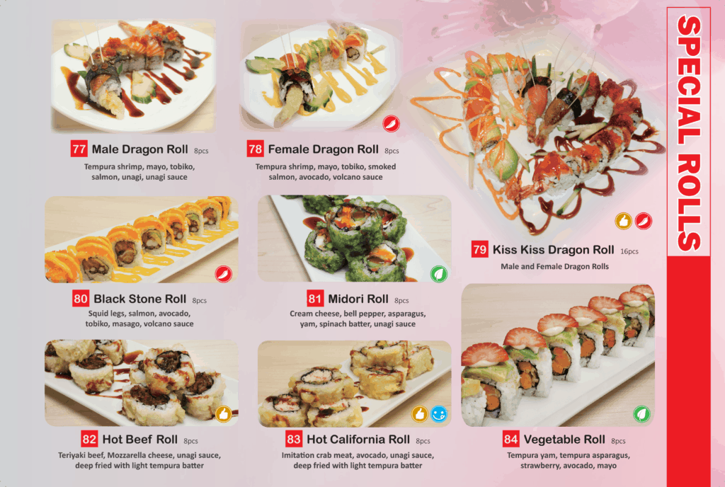Menu, Kinjo Sushi & Grill