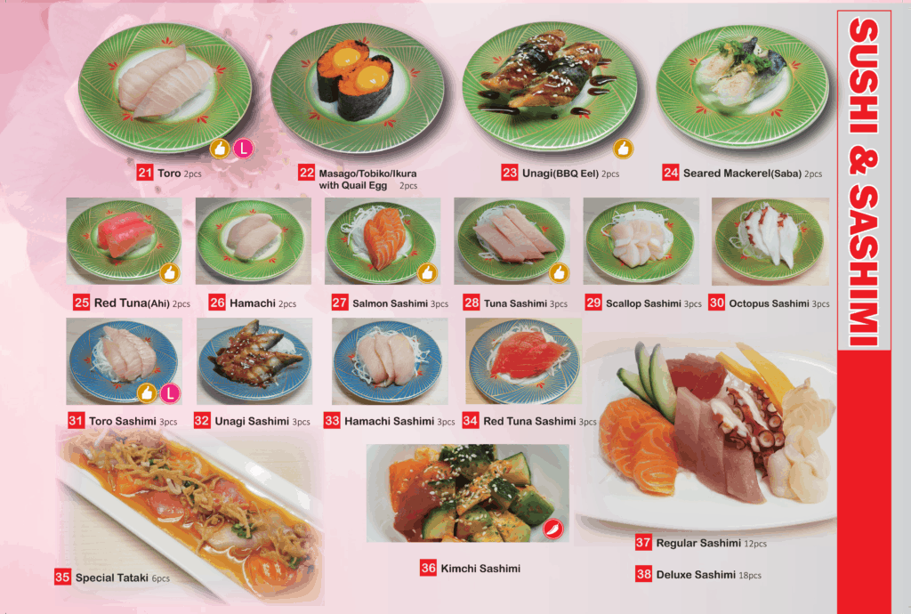 Menu, Kinjo Sushi & Grill