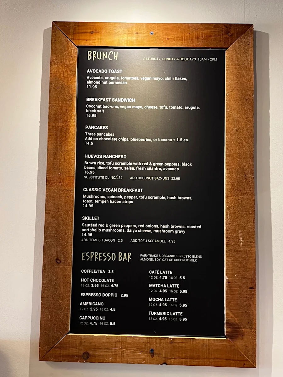 Menu, Lettuce Love Café