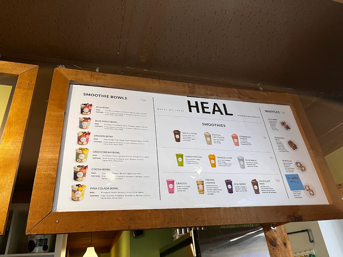 Menu, Lettuce Love Café
