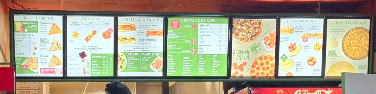 Menu, Pizza Nova