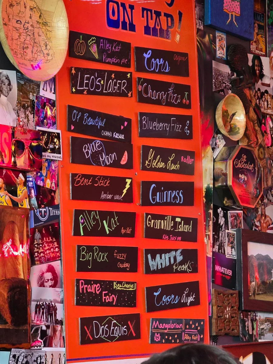 Menu, Leopold's Tavern Edmonton - Orchards