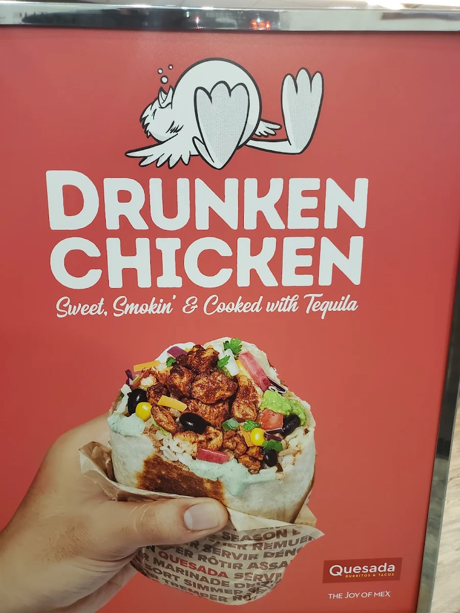 Menu, Quesada Burritos & Tacos