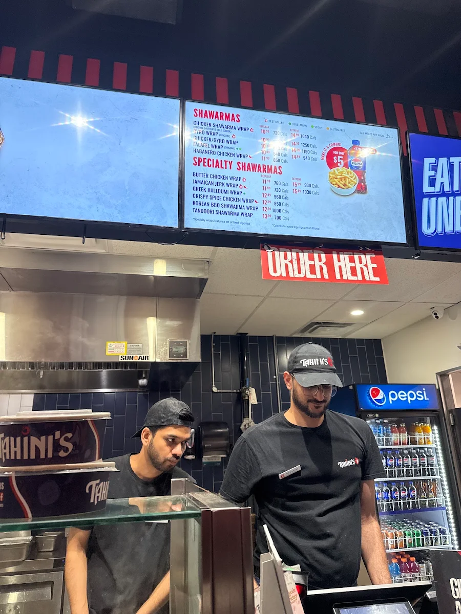 Menu, Tahini's Shawarma
