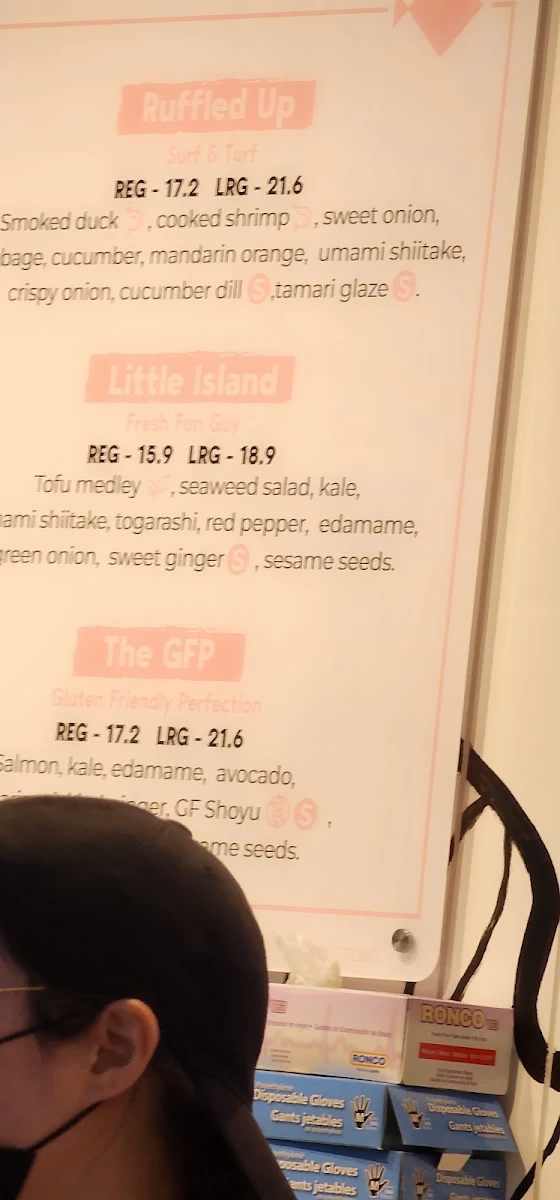 Menu, The Poke Box