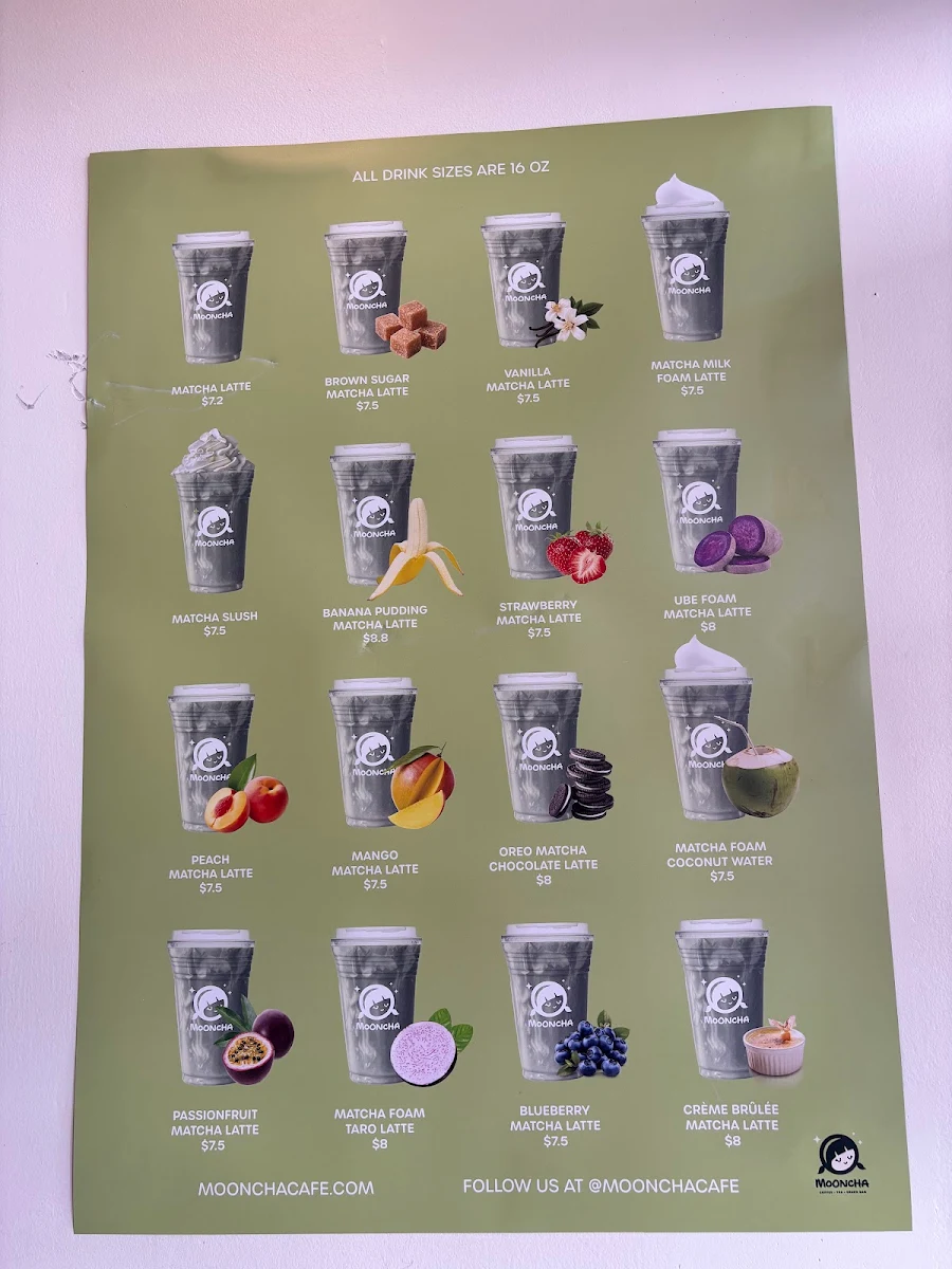 Menu, Mooncha