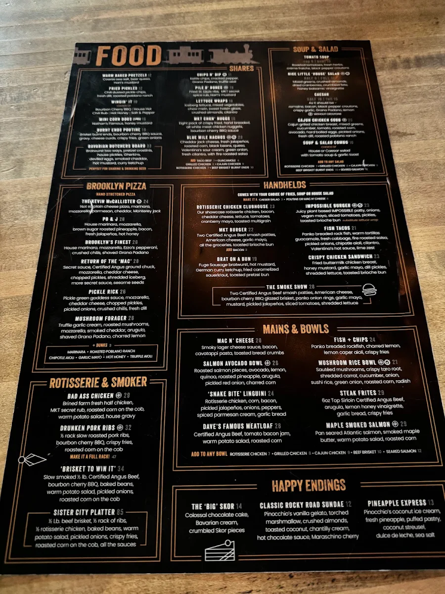 Menu, MKT Fresh Food | Beer Market