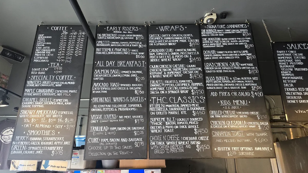 Menu, Trailhead Cafe