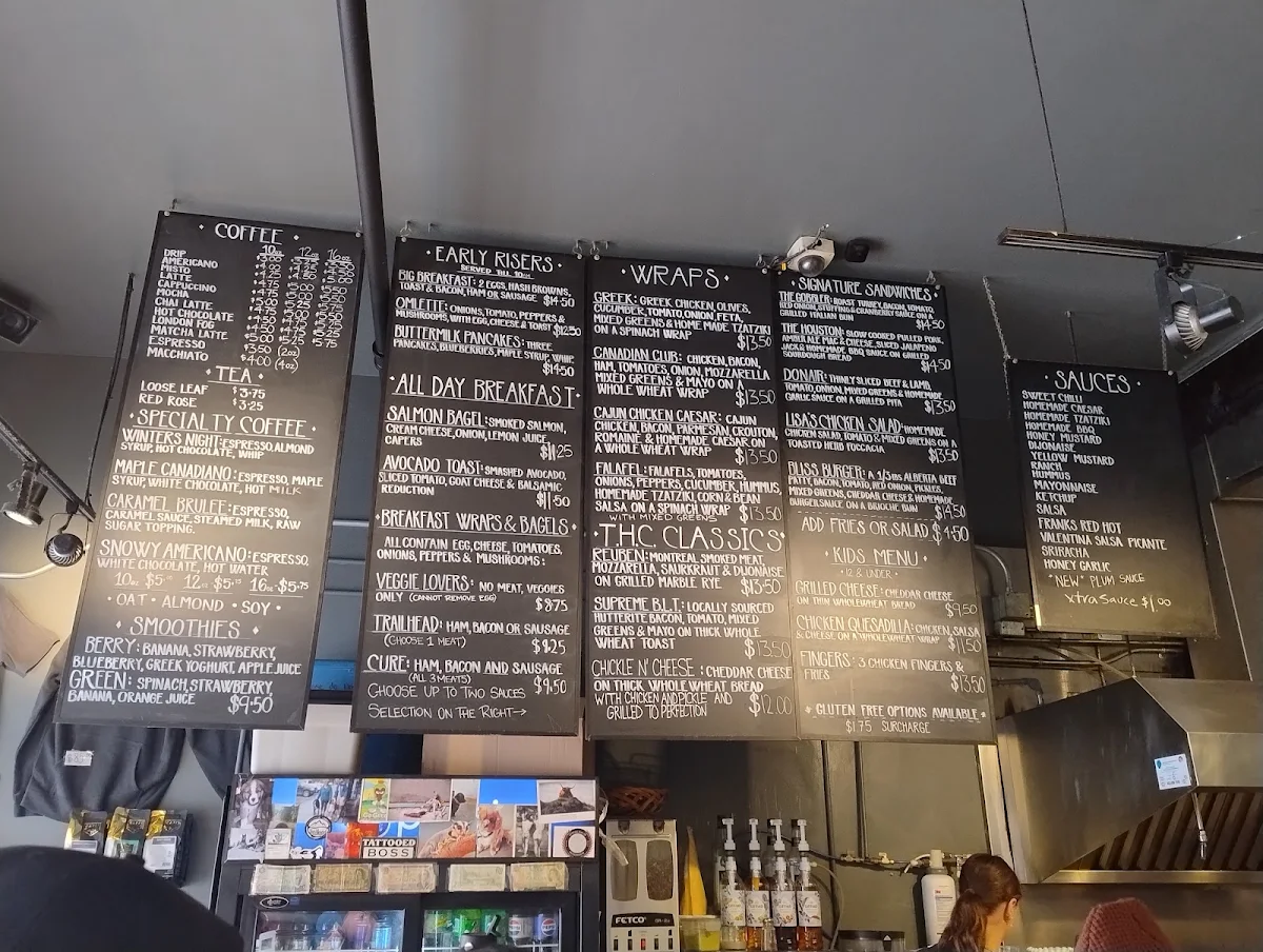 Menu, Trailhead Cafe