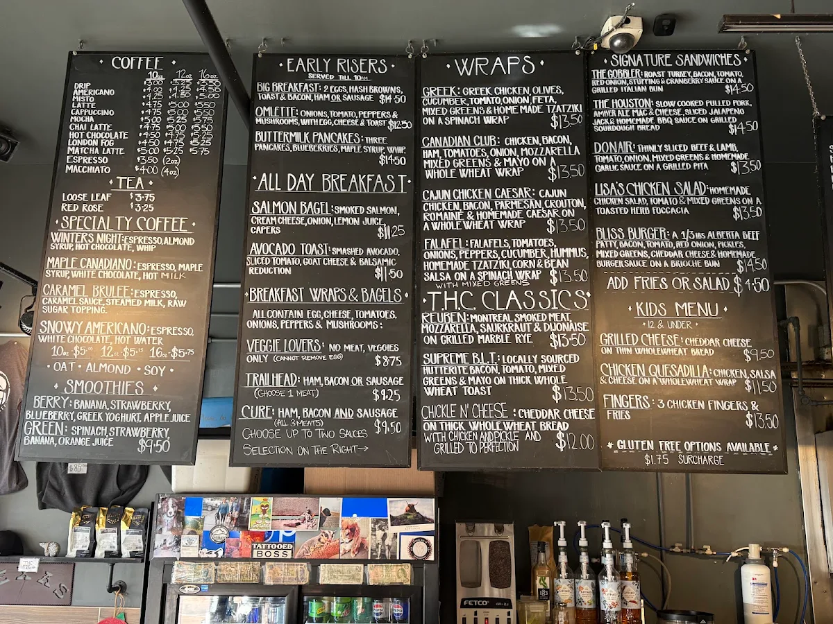 Menu, Trailhead Cafe