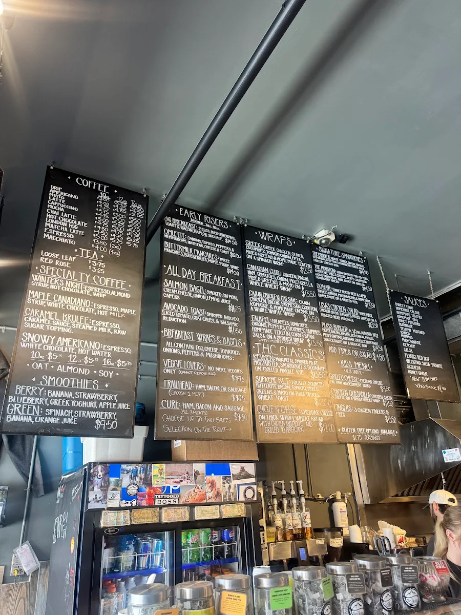 Menu, Trailhead Cafe