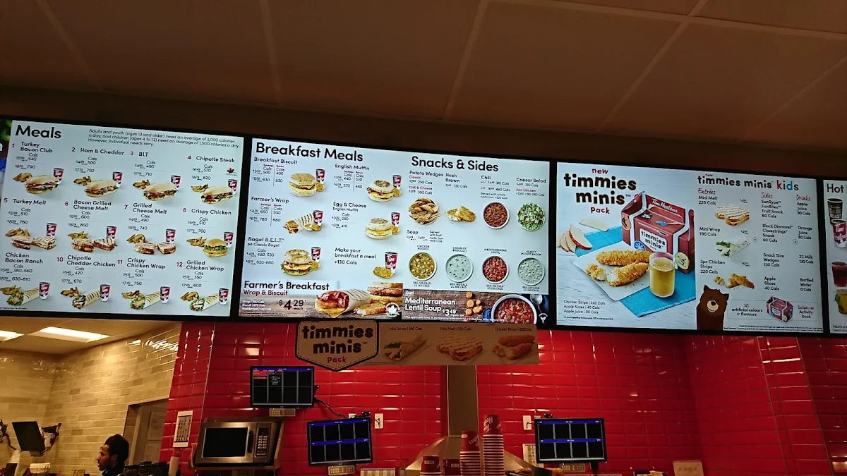 Menu, Tim Hortons