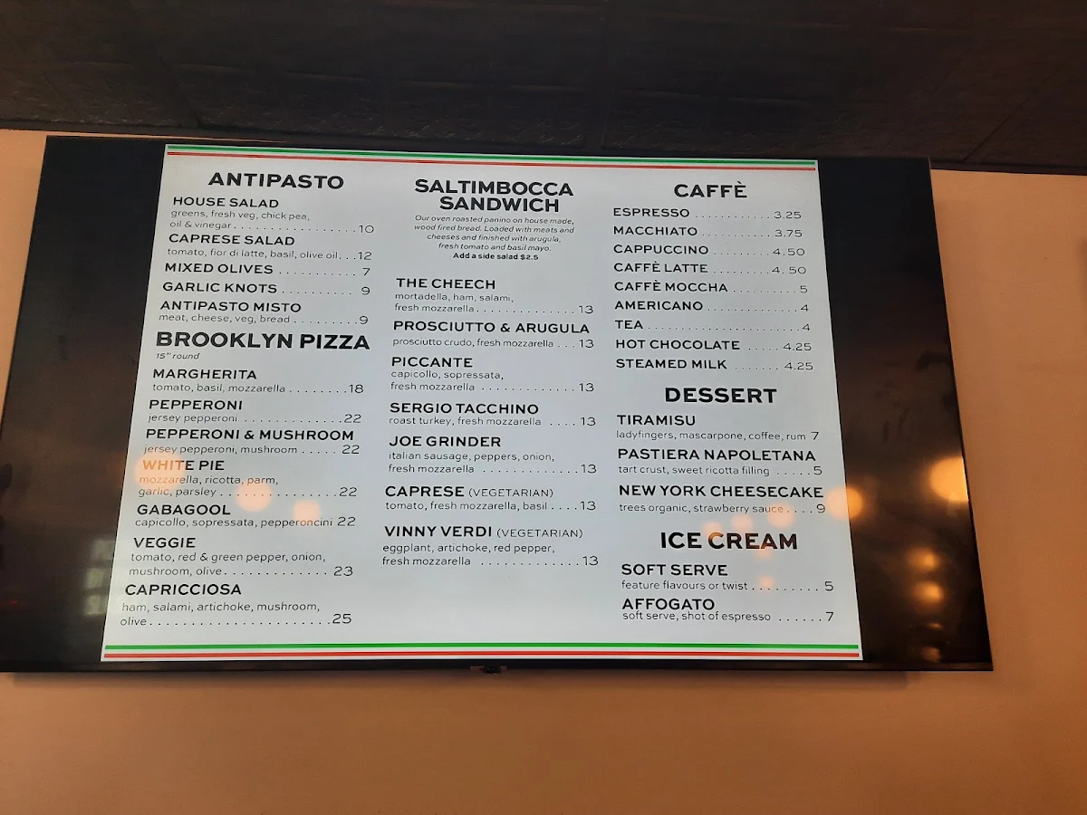 Menu, Caffè Soccavo