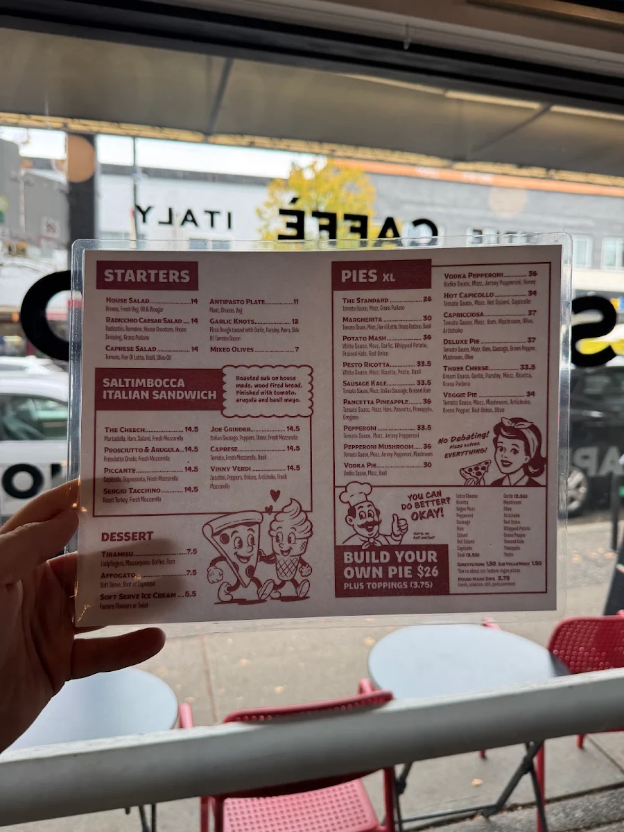 Menu, Caffè Soccavo