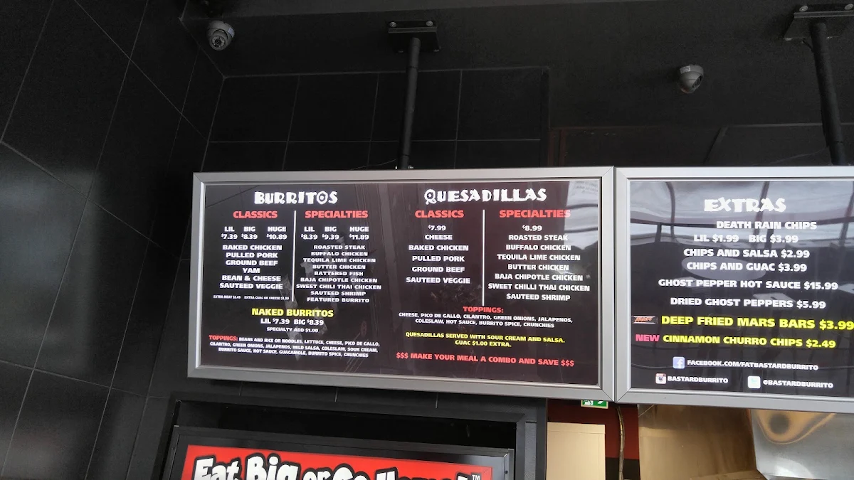 Menu, Fat Bastard Burrito