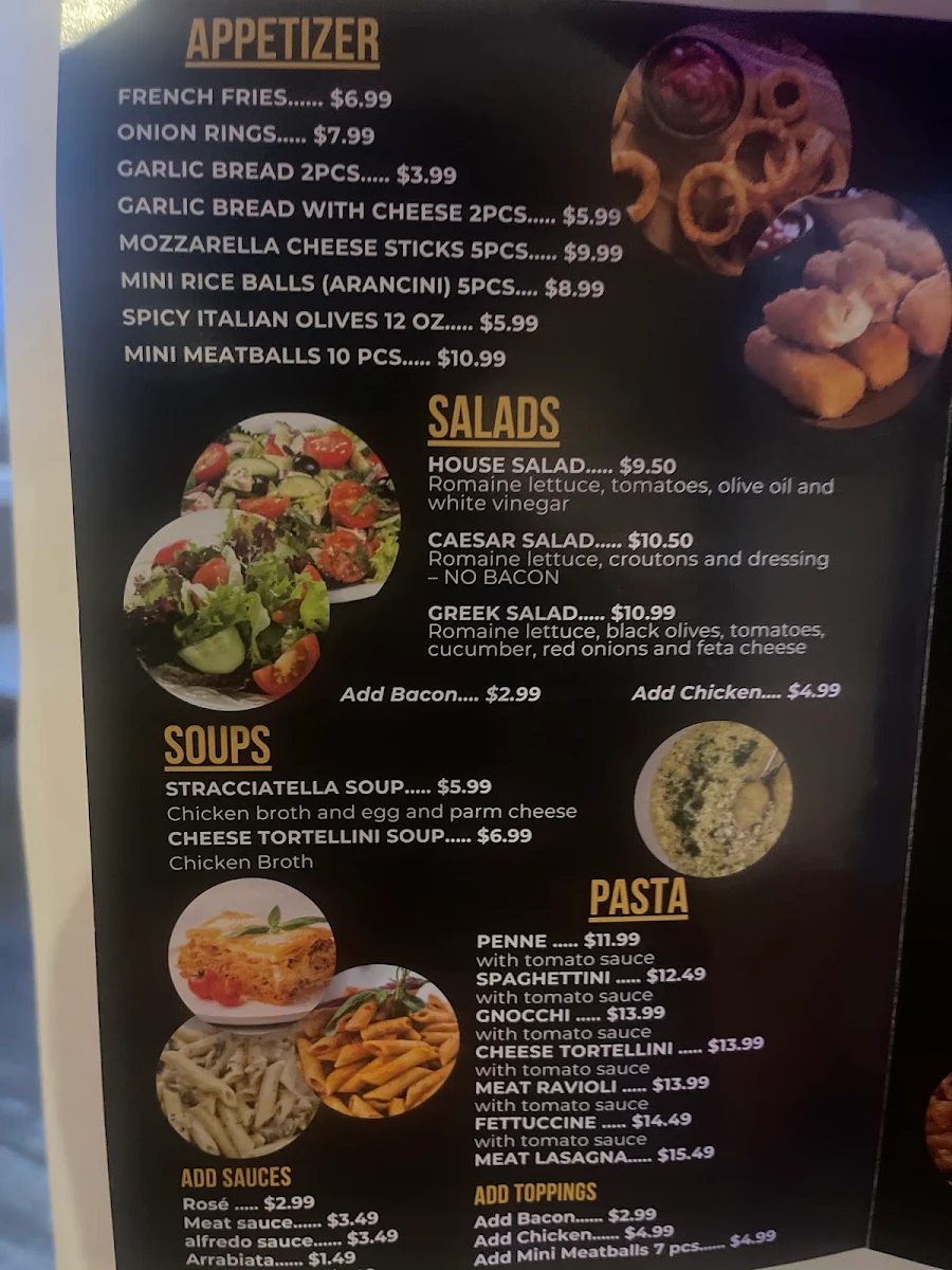 Menu, Royal King Pasta & Sandwiches