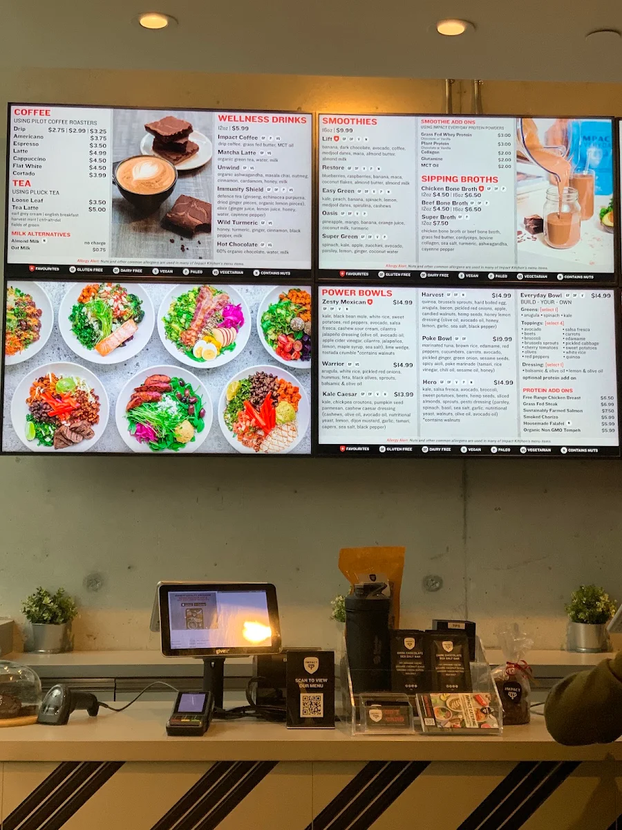 Menu, Impact Kitchen