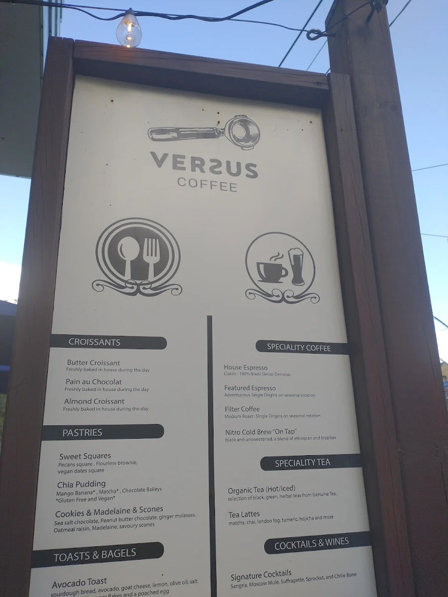 Menu, Versus Coffee