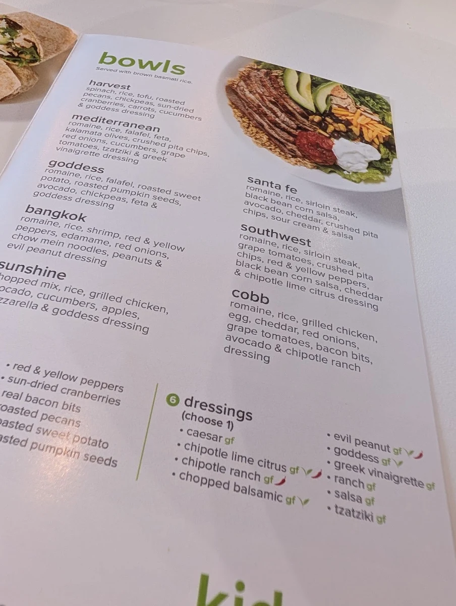 Menu, Chopped Leaf
