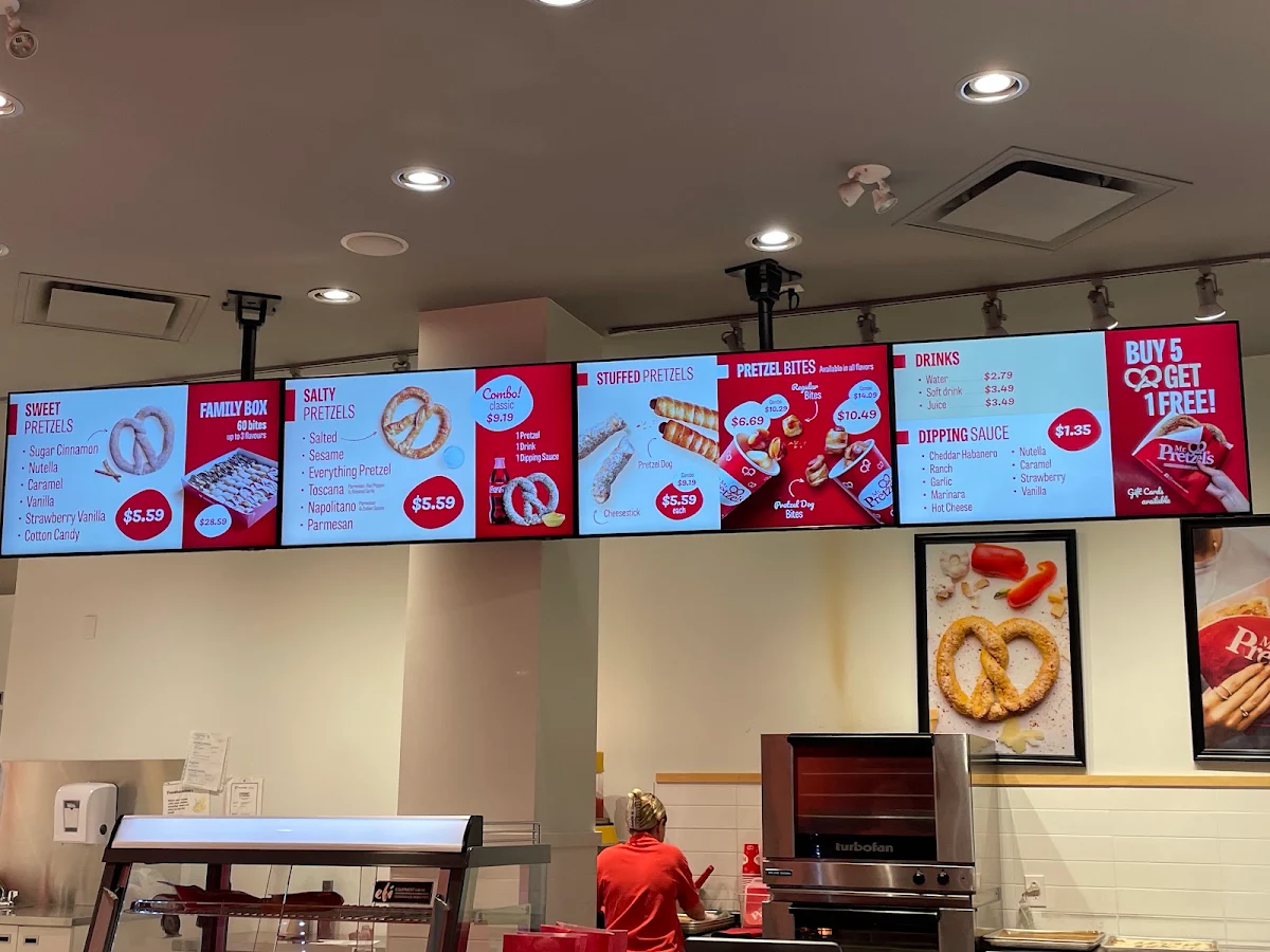 Menu, MR. PRETZEL COQUITLAM CENTRE