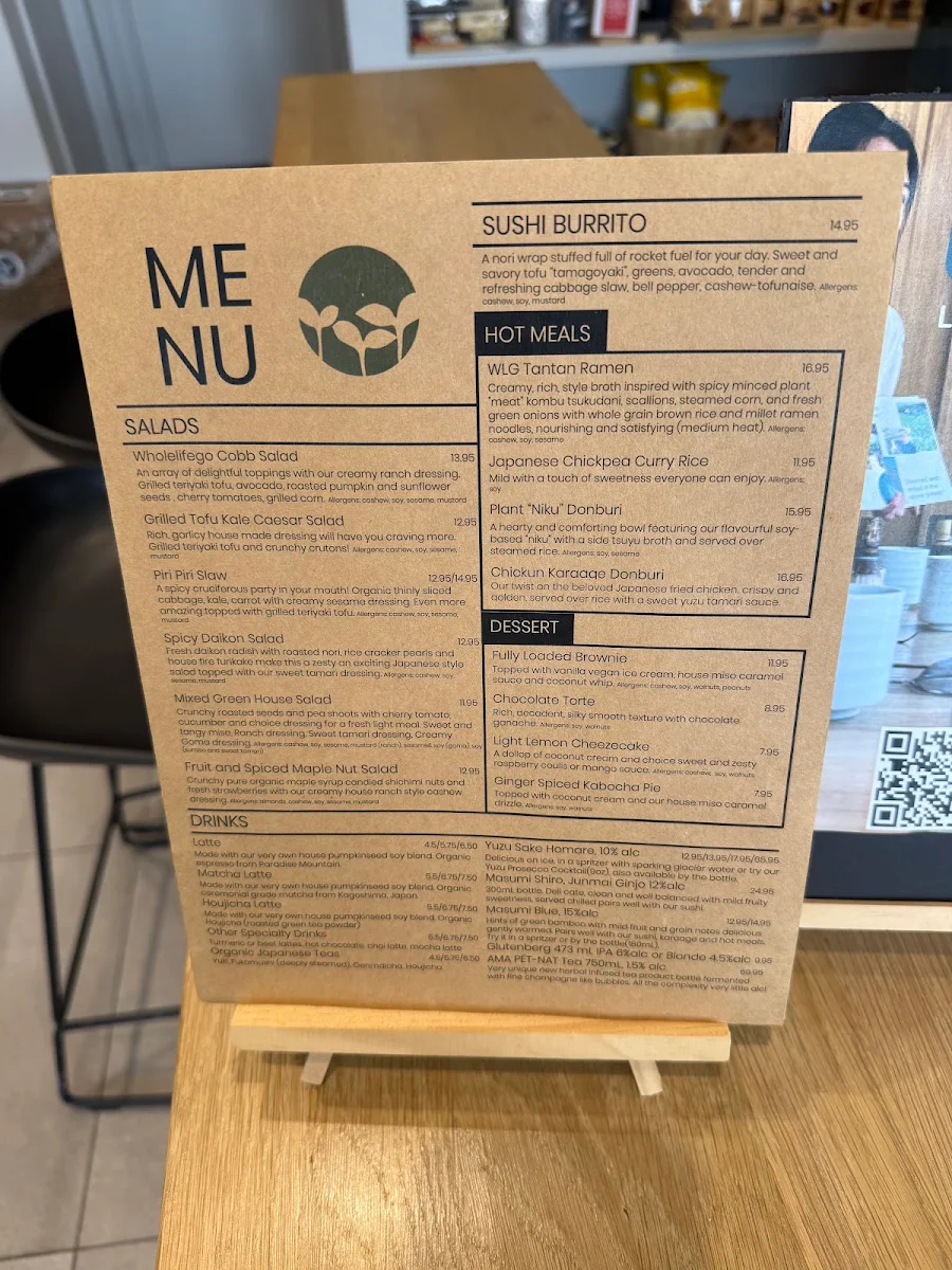 Menu, WholeLifeGo