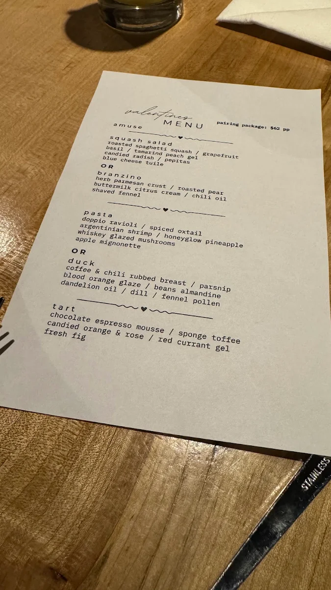 Menu, odd duck | wine & provisions