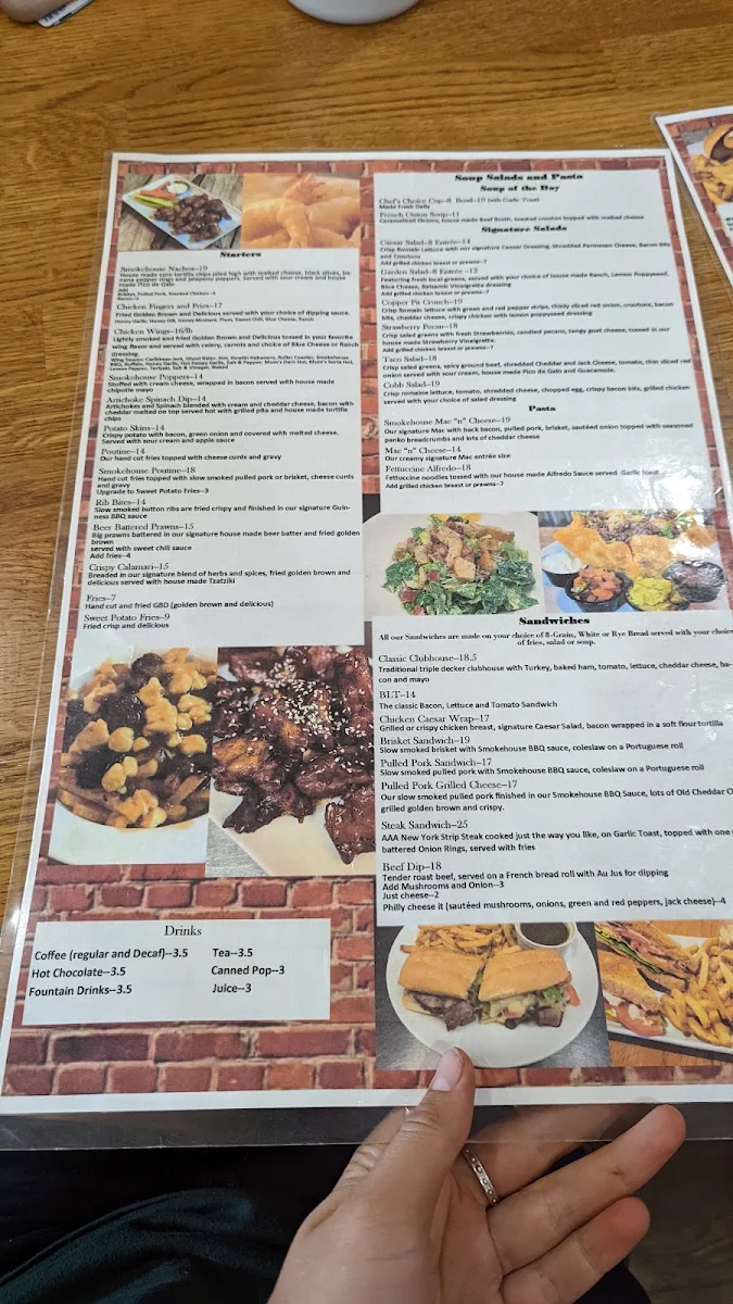 Menu, The Copper Pit