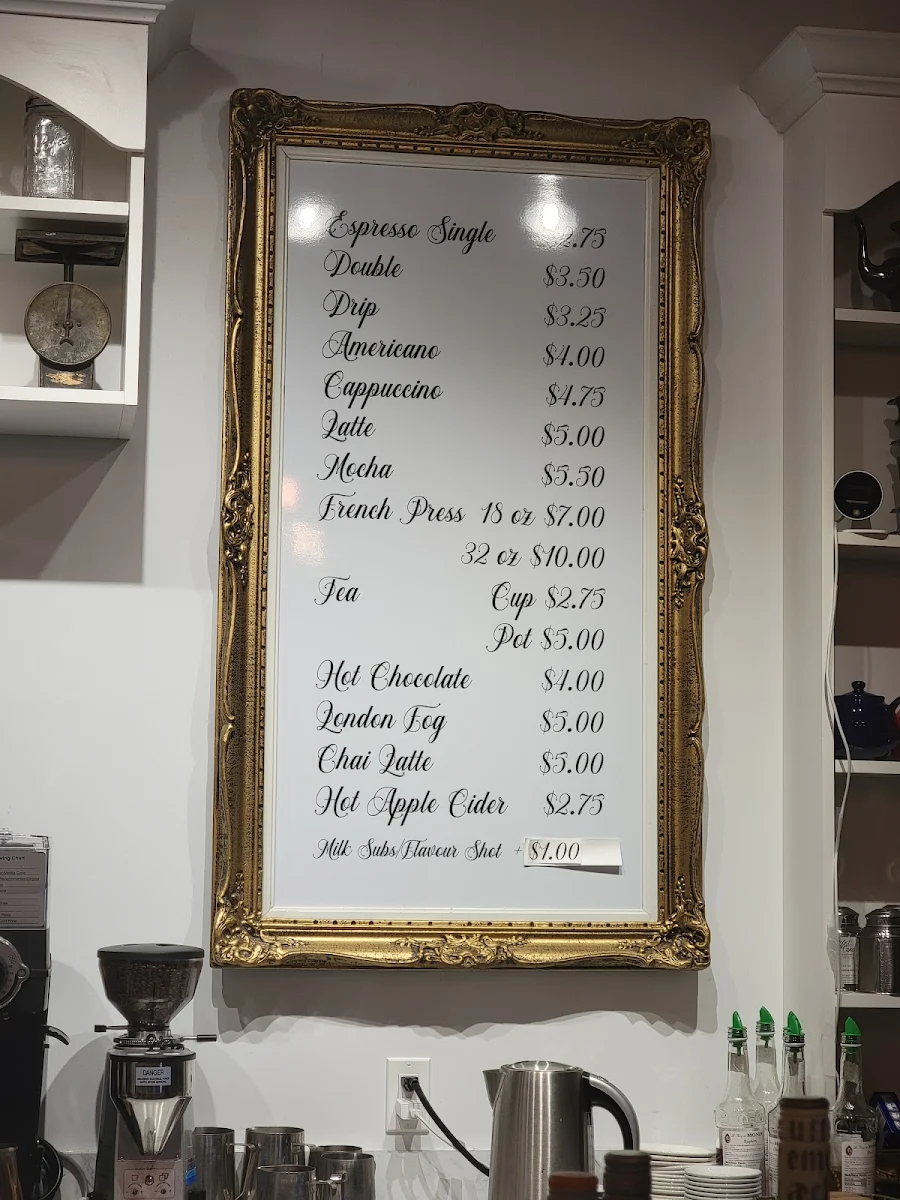 Menu, The Art of Cake