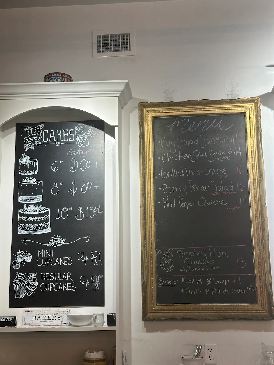 Menu, The Art of Cake