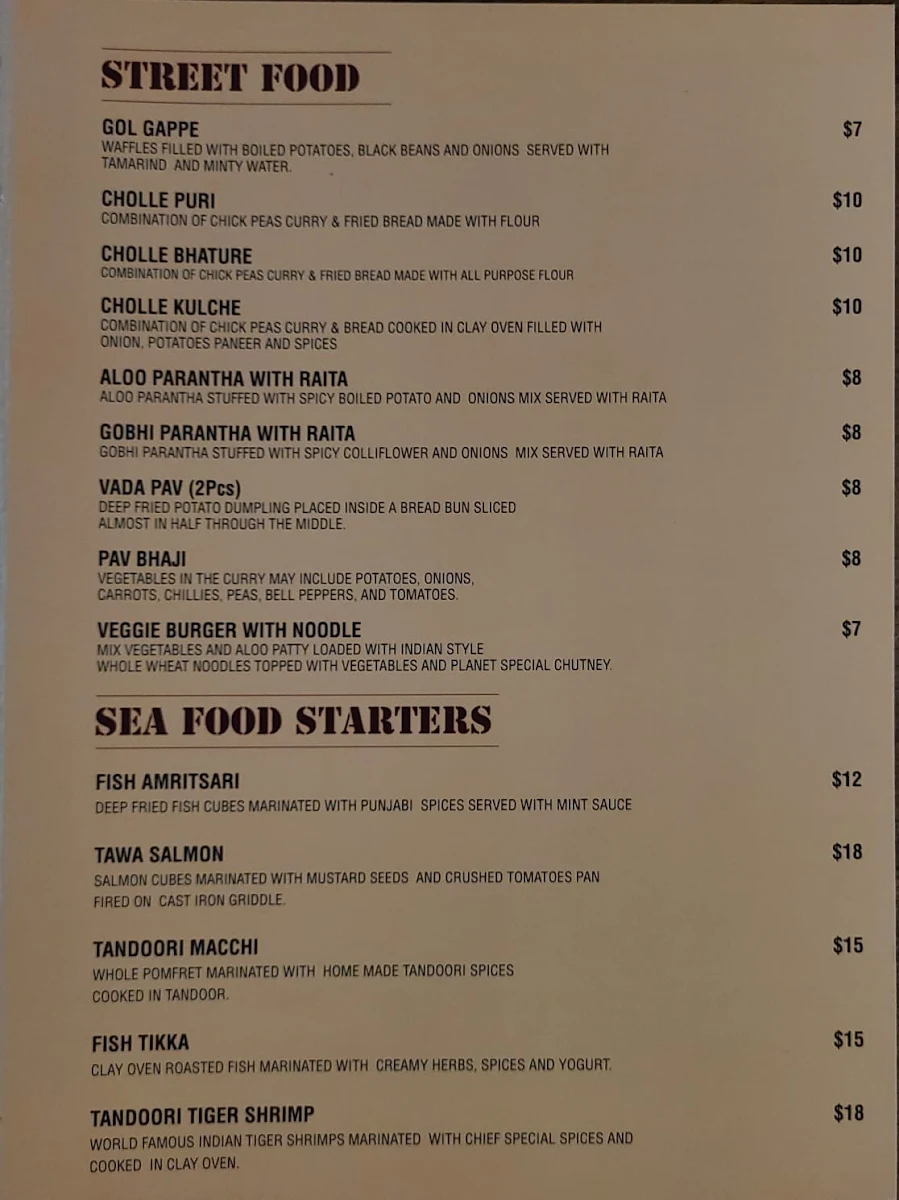 Menu, Lovely Sweet House