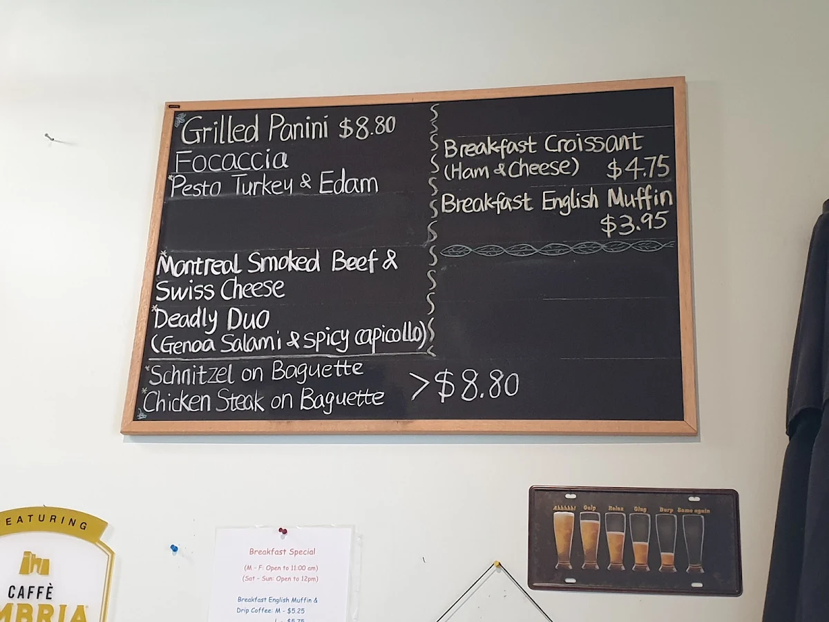 Menu, Blondy's Coffee