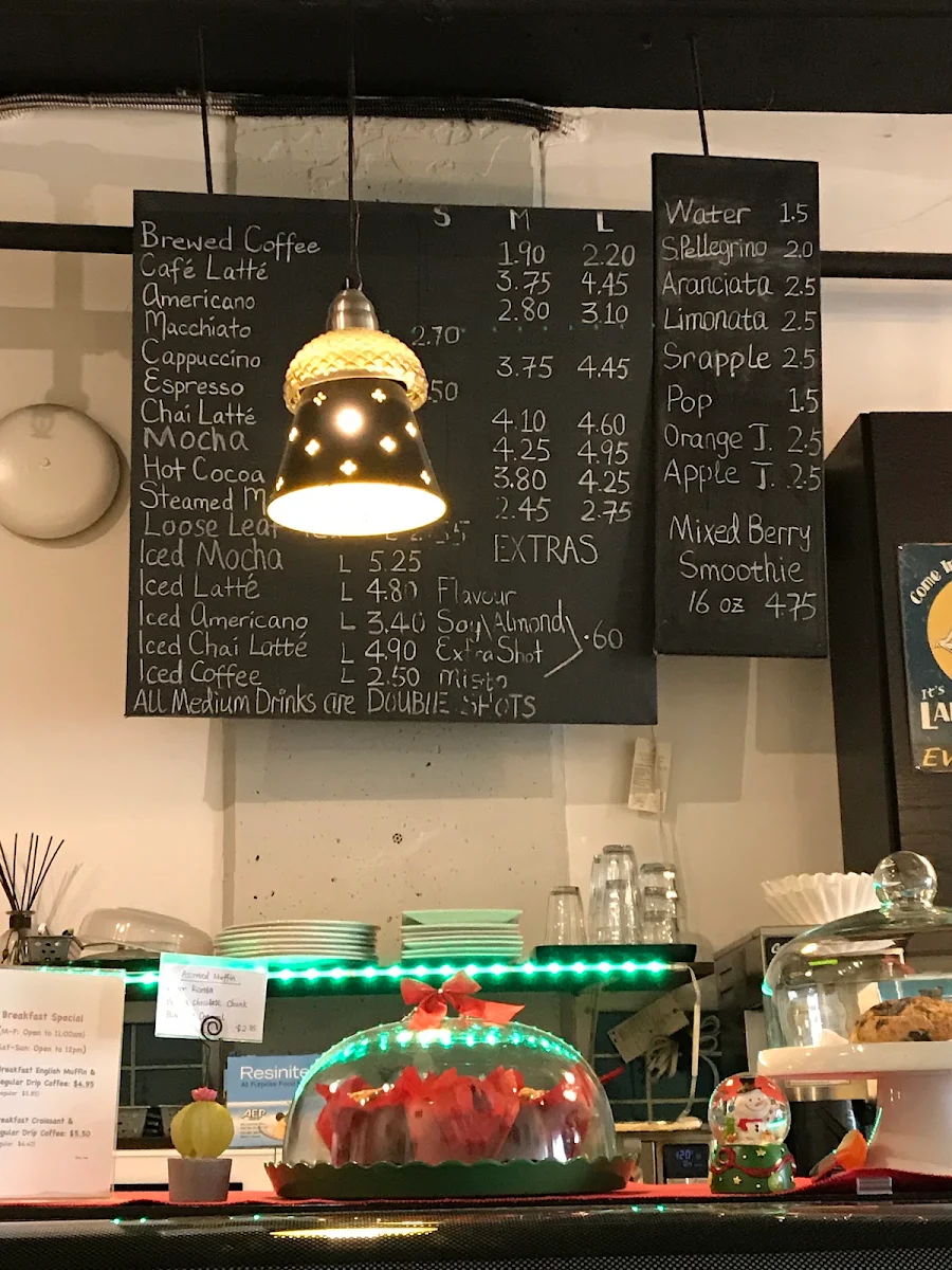 Menu, Blondy's Coffee