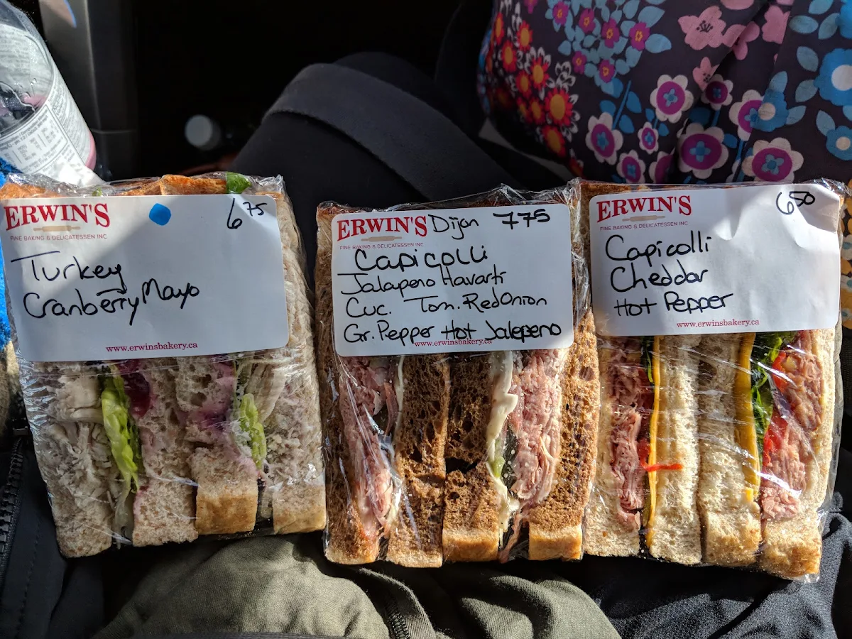 Menu, Erwin's Fine Baking & Delicatessen