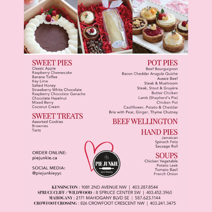 Menu, Pie Junkie