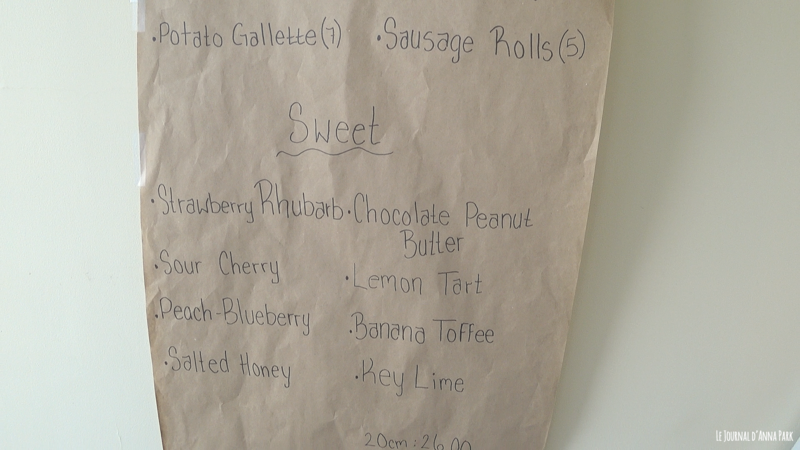 Menu, Pie Junkie