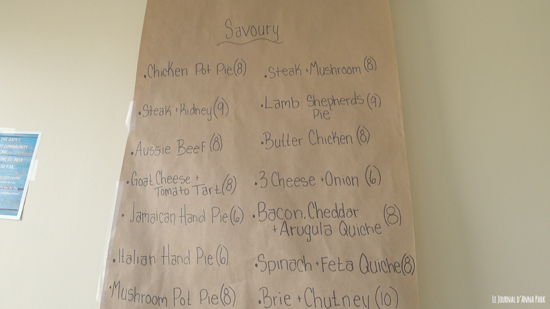 Menu, Pie Junkie