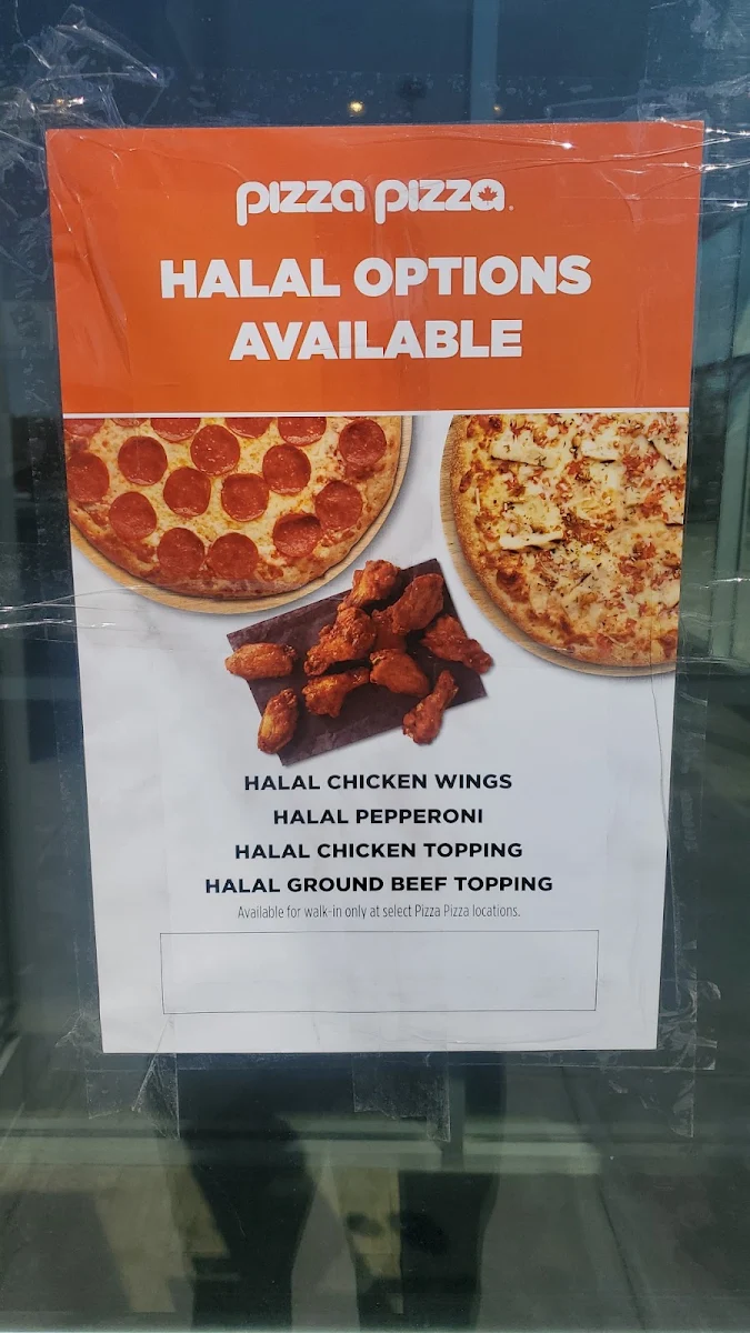 Menu, Pizza Pizza