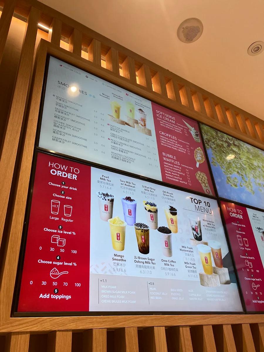 Menu, Gong Cha - Toronto Eaton Centre