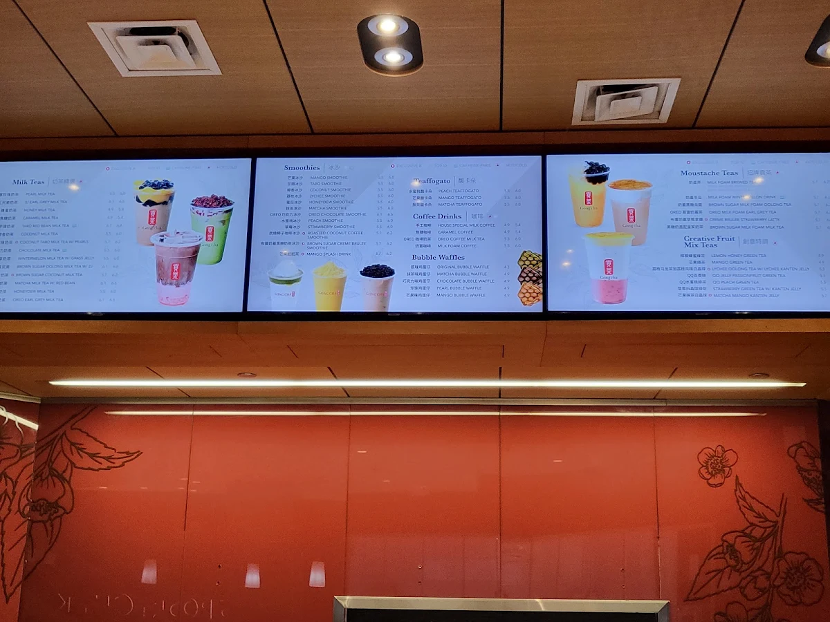 Menu, Gong Cha - Toronto Eaton Centre