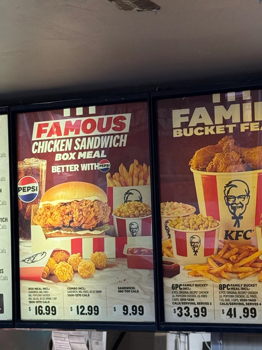 Menu, KFC