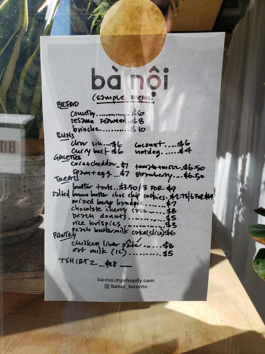 Menu, Bà Nội