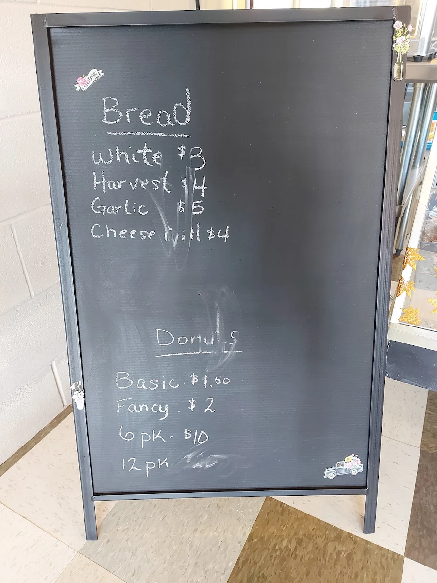 Menu, Lanigan Bake Shop