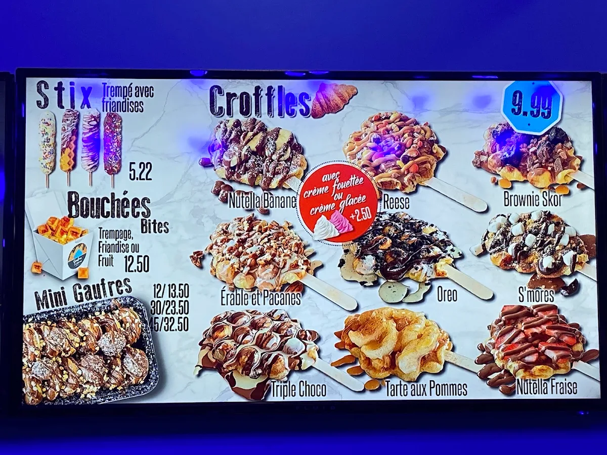 Menu, Gaufres & Glaces Plateau