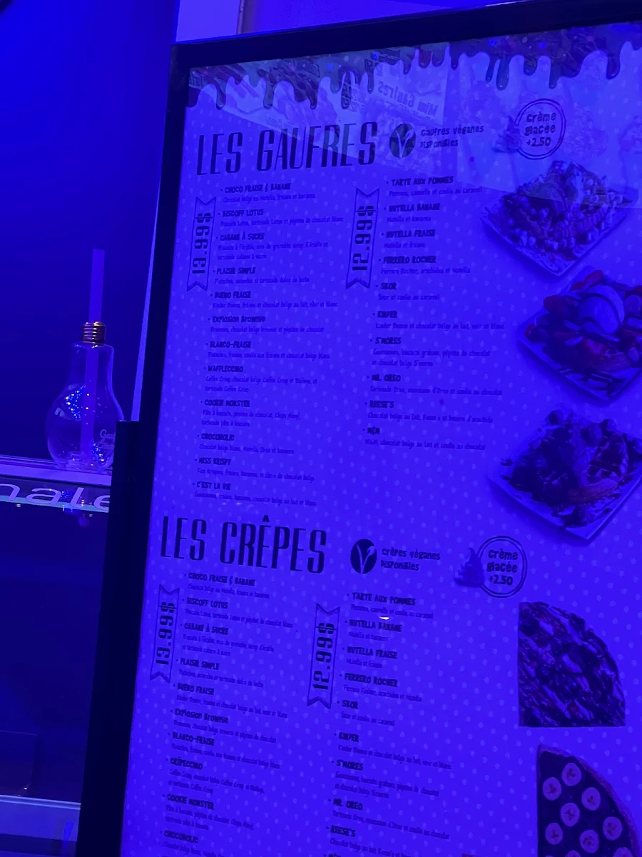 Menu, Gaufres & Glaces Plateau