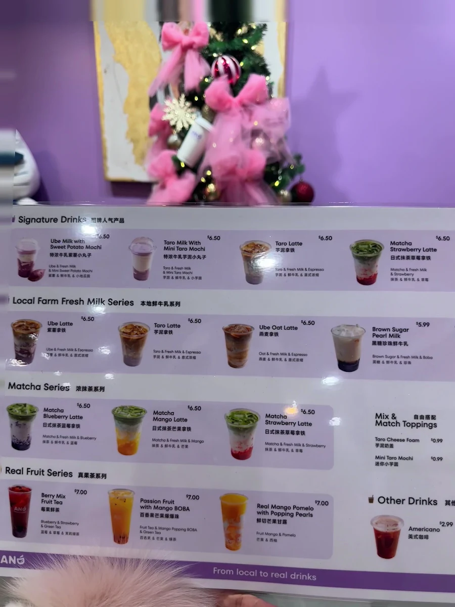 Menu, And Drinks