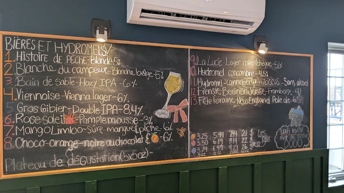 Menu, Restaurant Microbrasserie Etchemin