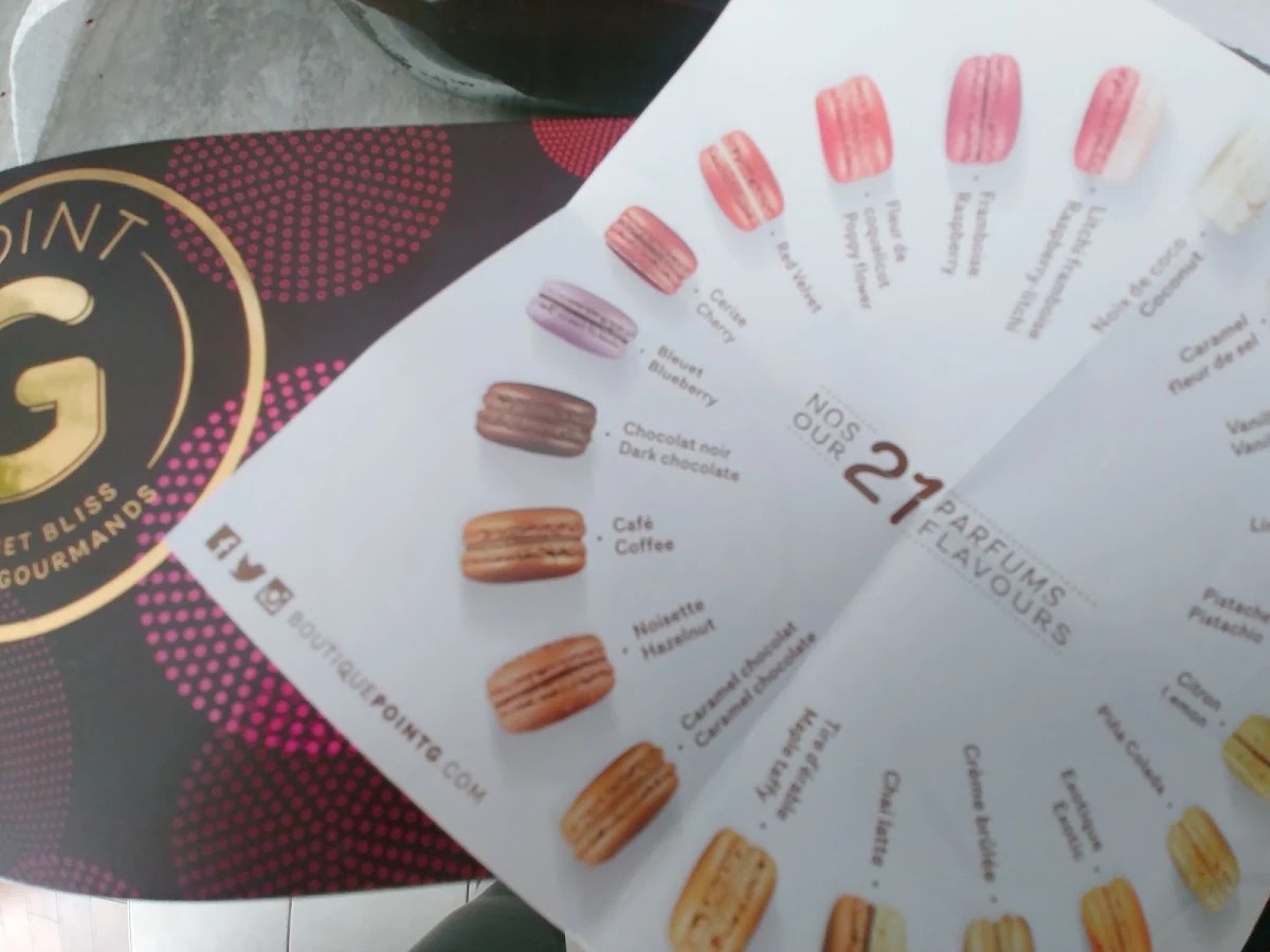 Menu, Point G ''Plaisirs Gourmands''